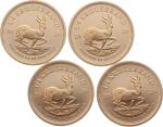 Südafrika 1/4 Krügerrand 2026 - 1/4 Unze Feingold - Lot mit 4 Stück